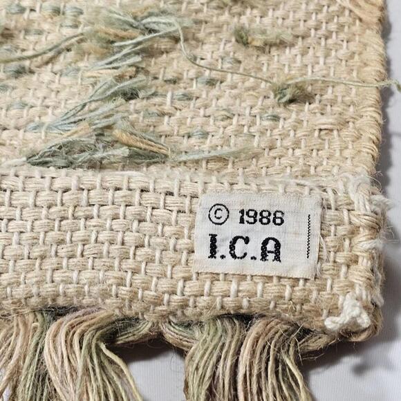 Vintage 1986 ICA Wall Hanging Southwest Woven Jute Textured 3D Cactus Tapestry - Picture 14 of 15